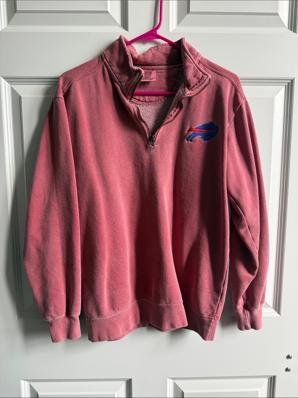Victoria's Secret Red Buffalo Bills Quarter-Zip Pullover